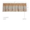 VHC-70152 - Kaila Ticking Gold Ruffled Valance 16x60