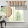 VHC-70152 - Kaila Ticking Gold Ruffled Valance 16x60