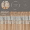 VHC-70152 - Kaila Ticking Gold Ruffled Valance 16x60
