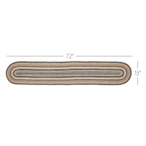 VHC-81453 - Sawyer Mill Charcoal Creme Jute Oval Runner 13x72