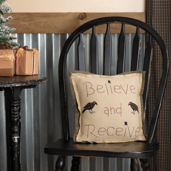 VHC-54618 - Kettle Grove Believe and Receive Pillow 12x12