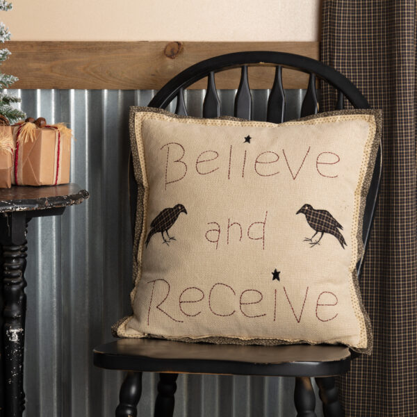 VHC-54617 - Kettle Grove Believe and Receive Pillow 18x18