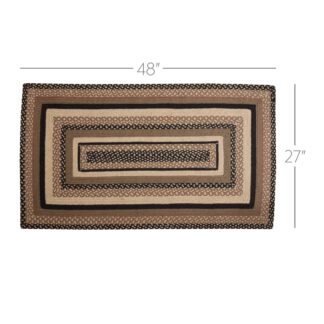 Sawyer Mill Charcoal Creme Jute Rug Rect w/ Pad 27x48 by April & Olive