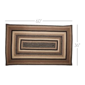 VHC-69403 - Sawyer Mill Charcoal Creme Jute Rug Rect w/ Pad 36x60