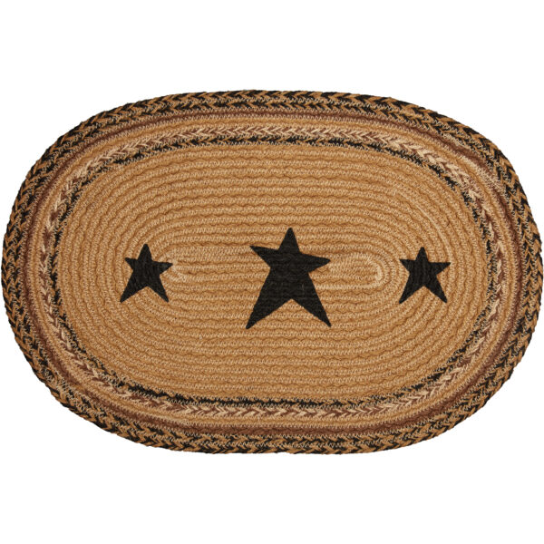 VHC-30603 - Kettle Grove Jute Placemat Stencil Star Set of 6 12x18