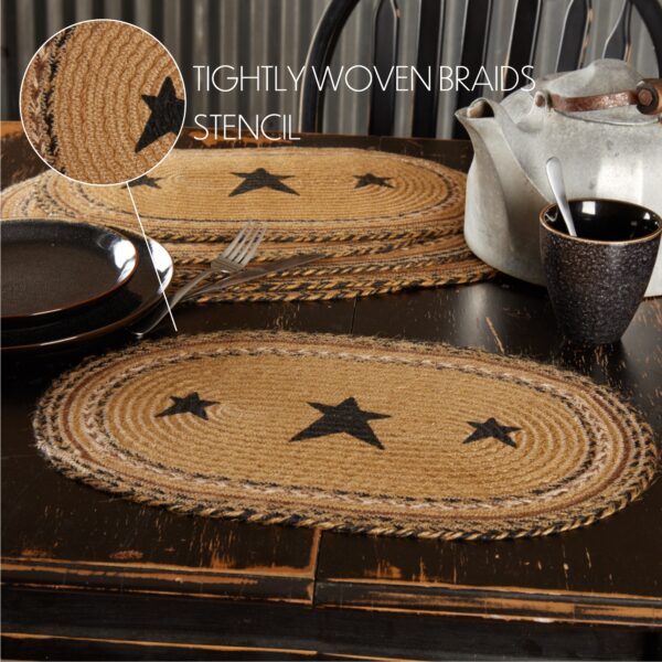VHC-30603 - Kettle Grove Jute Placemat Stencil Star Set of 6 12x18