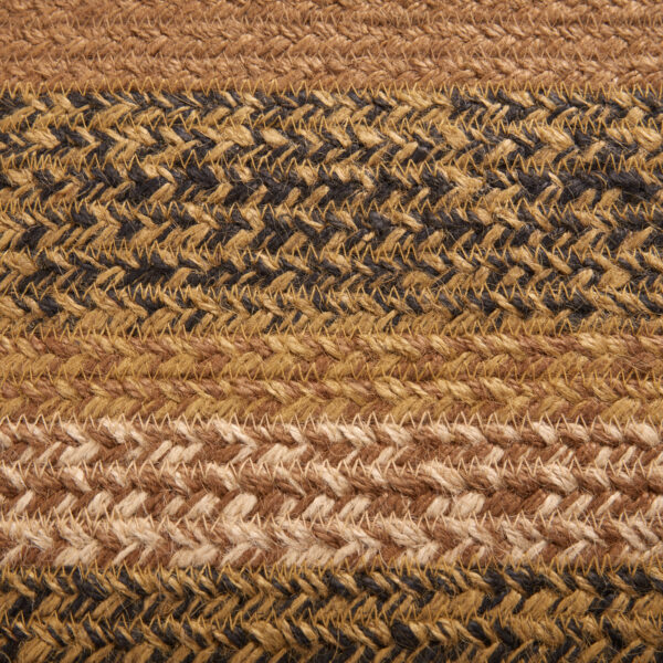 VHC-70715 - Kettle Grove Jute Rug Oval Stencil Star w/ Pad 36x60