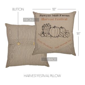 VHC-56774 - Sawyer Mill Charcoal Harvest Festival Pillow 18x18