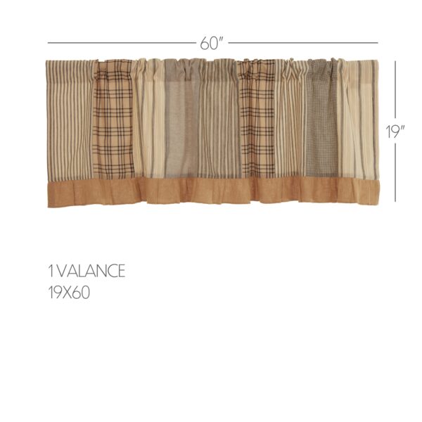 VHC-56758 - Sawyer Mill Charcoal Patchwork Valance 19x60