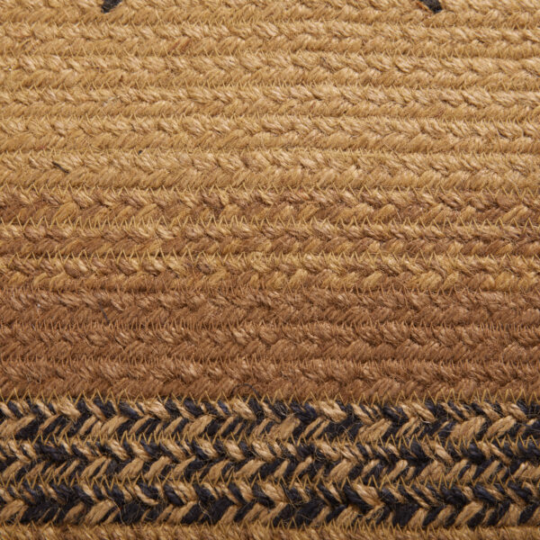 Kettle Grove Jute Rug Oval Stencil Stars w/ Pad 27x48 - Image 6