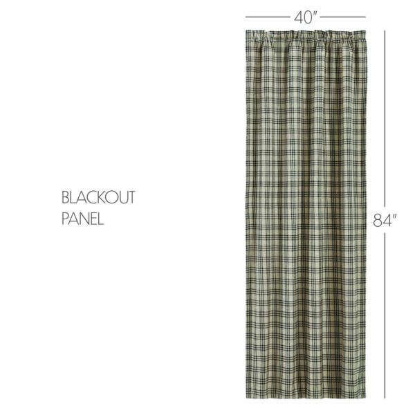 VHC-83579 - Sawyer Mill Charcoal Plaid Blackout Panel 84x40