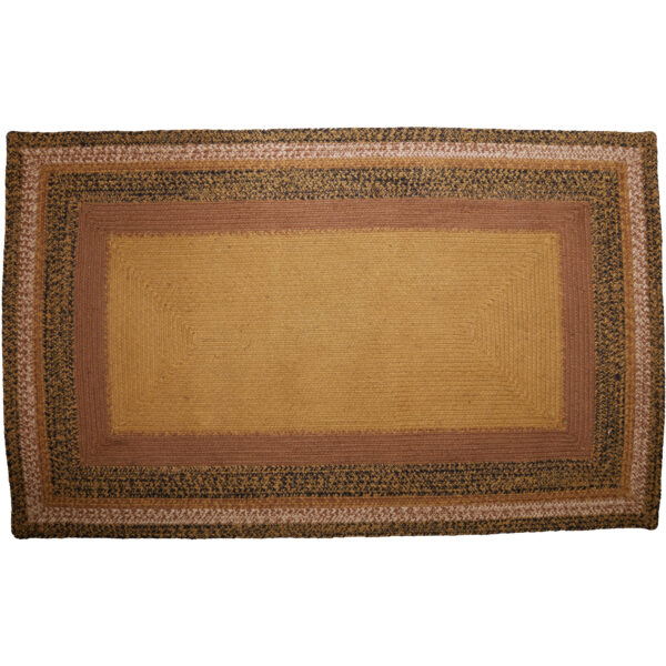 VHC-70716 - Kettle Grove Jute Rug Rect Stencil Star w/ Pad 36x60