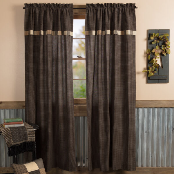 VHC-45789 - Kettle Grove Panel with Attached Valance Block Border Set of 2 84x40