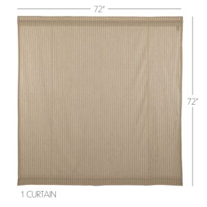 VHC-61764 - Sawyer Mill Charcoal Ticking Stripe Shower Curtain 72x72