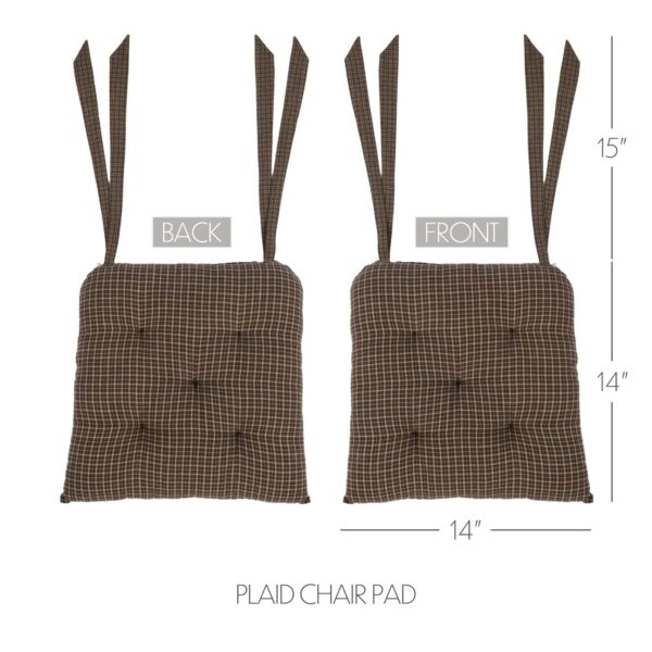 VHC-7173 - Kettle Grove Plaid Chair Pad 15x15