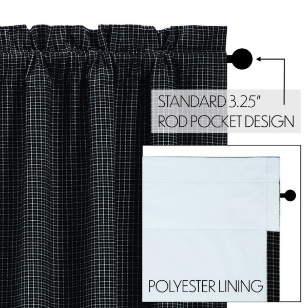 VHC-83576 - Kettle Grove Plaid Scalloped Blackout Panel 84x40