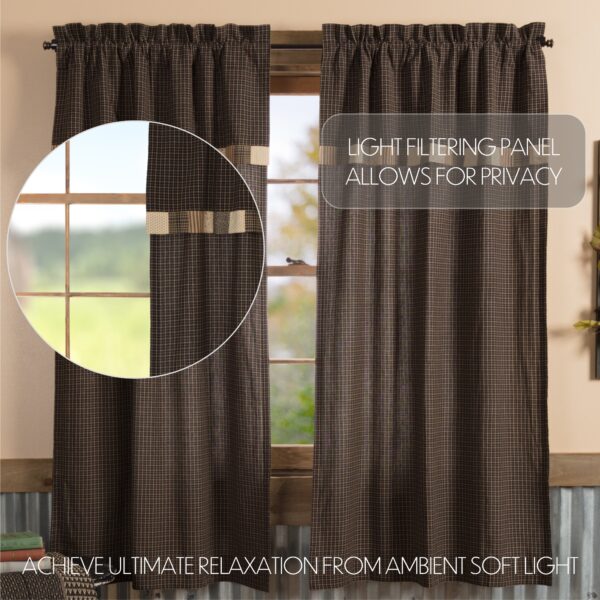 VHC-45790 - Kettle Grove Short Panel with Attached Valance Block Border Set of 2 63x36
