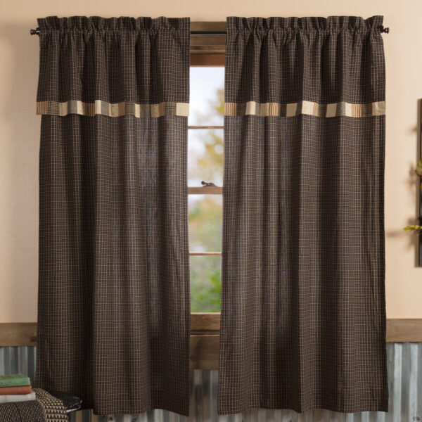 VHC-45790 - Kettle Grove Short Panel with Attached Valance Block Border Set of 2 63x36