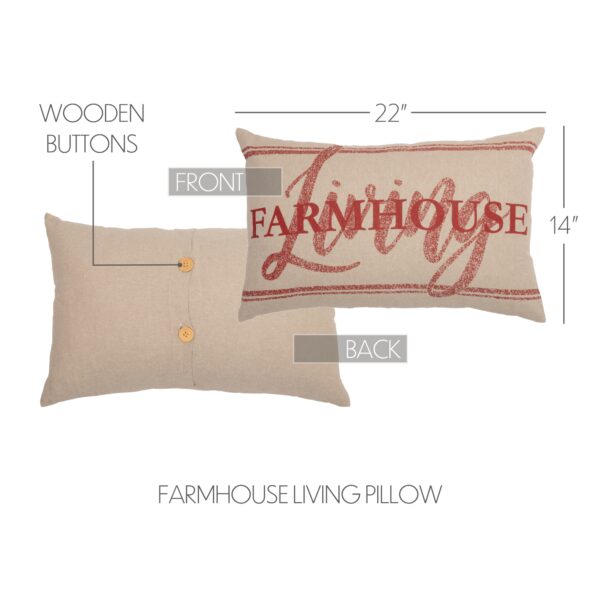VHC-51323 - Sawyer Mill Red Farmhouse Living Pillow 14x22