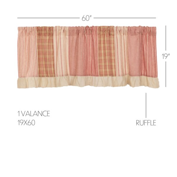 VHC-51963 - Sawyer Mill Red Patchwork Valance 19x60