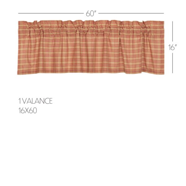 VHC-51961 - Sawyer Mill Red Plaid Valance 16x60