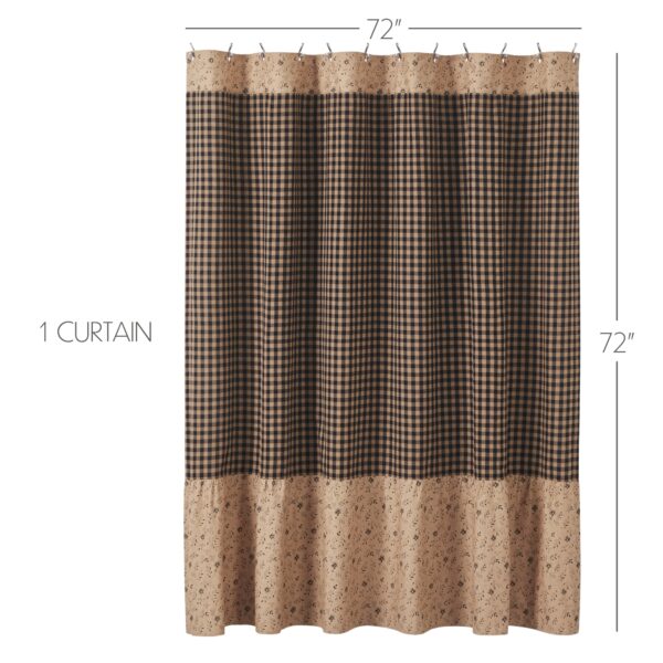 VHC-80343 - Maisie Ruffled Shower Curtain 72x72
