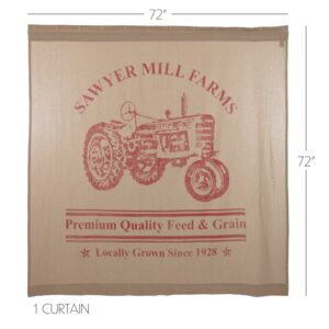 VHC-61763 - Sawyer Mill Red Tractor Shower Curtain 72x72