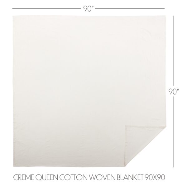 VHC-43064 - Serenity Creme Queen Cotton Woven Blanket 90x90