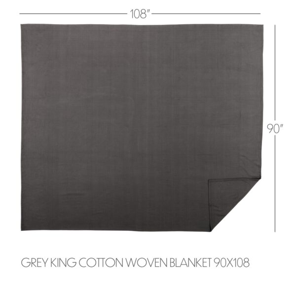 VHC-43068 - Serenity Grey King Cotton Woven Blanket 90x108
