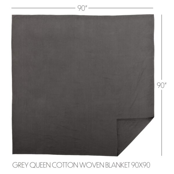 VHC-43067 - Serenity Grey Queen Cotton Woven Blanket 90x90