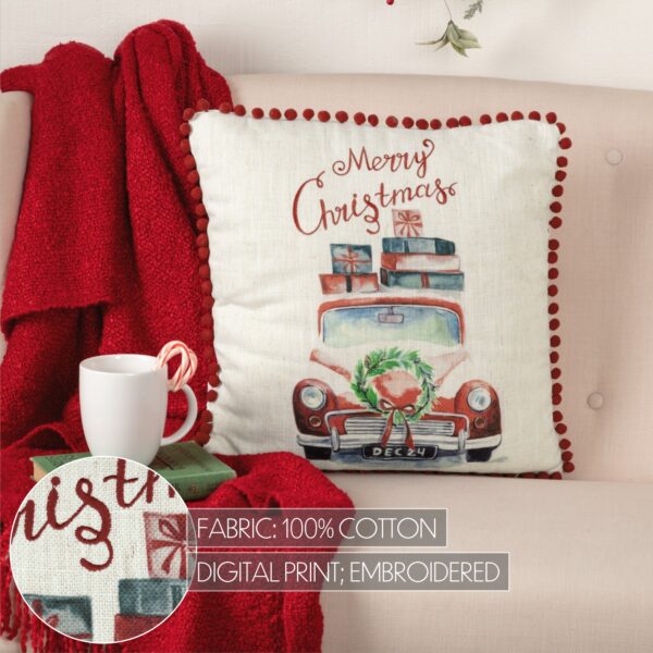 VHC-60353 - Merry Christmas Truck Pillow 18x18