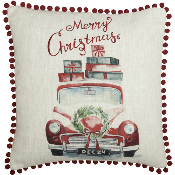 VHC-60353 - Merry Christmas Truck Pillow 18x18