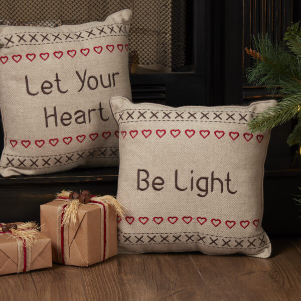 VHC-26637 - Merry Little Christmas Pillow Let Your Heart Set of 2 12x12