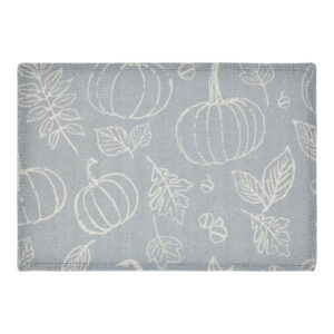 VHC-84015 - Silhouette Pumpkin Grey Placemat Set of 2 13x19