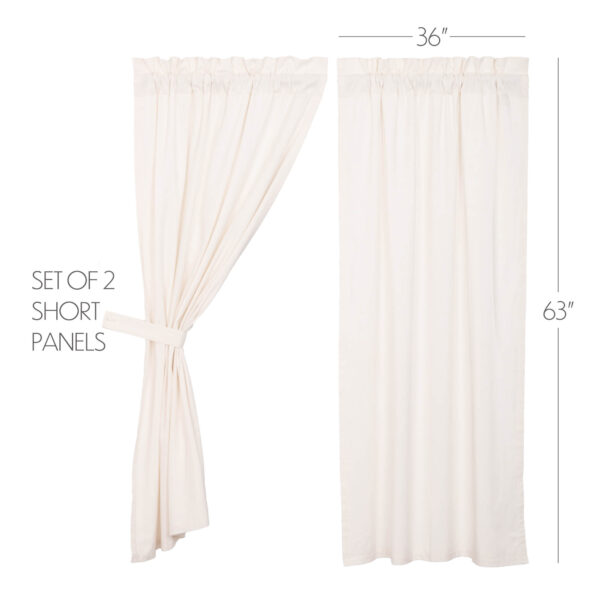 VHC-51369 - Simple Life Flax Antique White Short Panel Set of 2 63x36