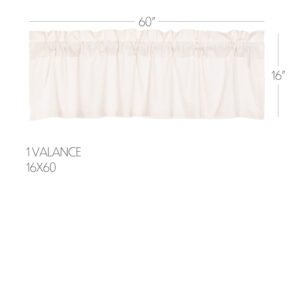 VHC-52210 - Simple Life Flax Antique White Valance 16x60