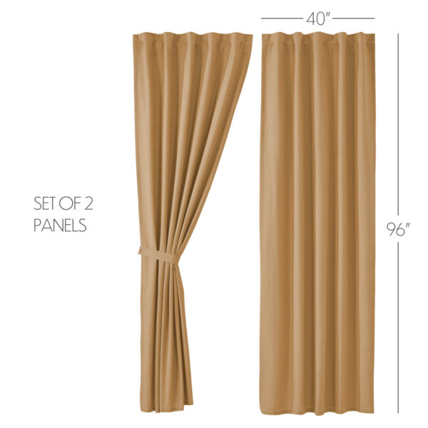 VHC-81500 - Simple Life Flax Khaki Panel Set of 2 96x40