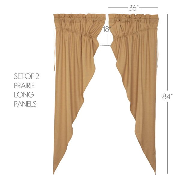VHC-51359 - Simple Life Flax Khaki Prairie Long Panel Set of 2 84x36x18