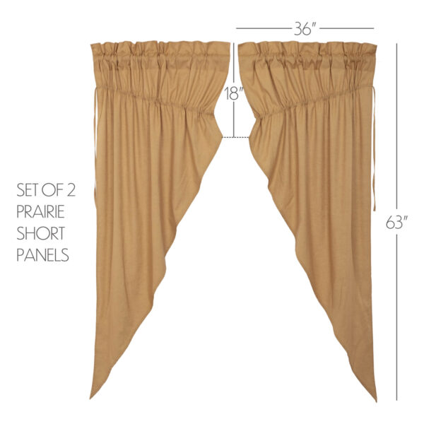 VHC-51361 - Simple Life Flax Khaki Prairie Short Panel Set of 2 63x36x18