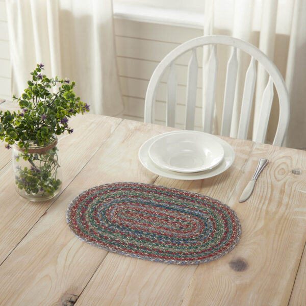 VHC-83527 - Multi Jute Oval Placemat 10x15