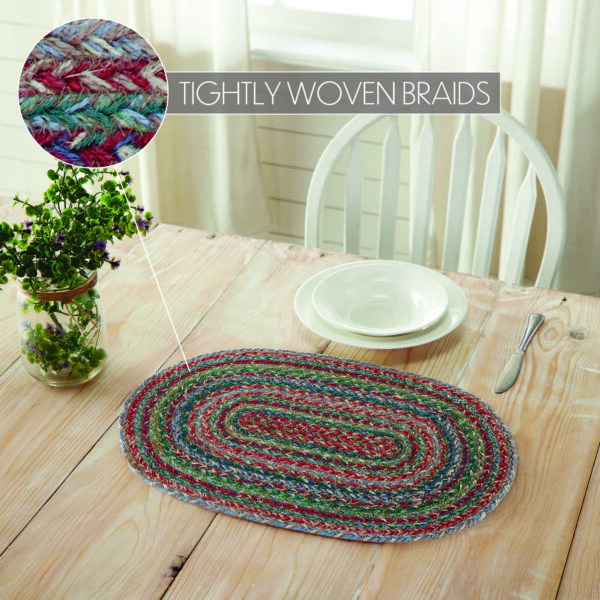 VHC-83528 - Multi Jute Oval Placemat 13x19