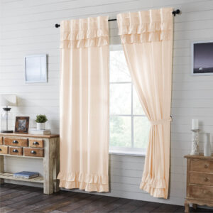 VHC-81503 - Simple Life Flax Natural Ruffled Panel Set of 2 96x40