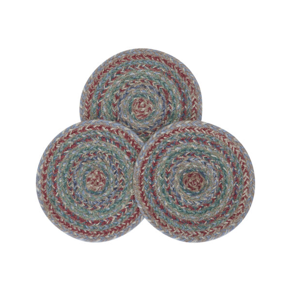 VHC-83525 - Multi Jute Trivet 8 inch Diameter Set of 3