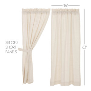 VHC-45632 - Simple Life Flax Natural Short Panel Set of 2 63x36