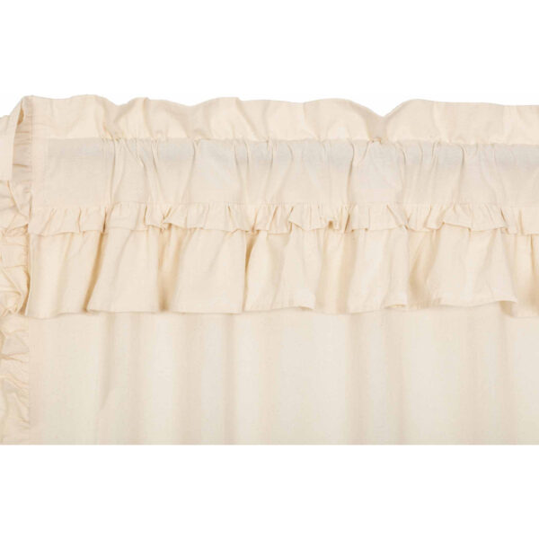 VHC-51992 - Muslin Ruffled Unbleached Natural Valance 16x72