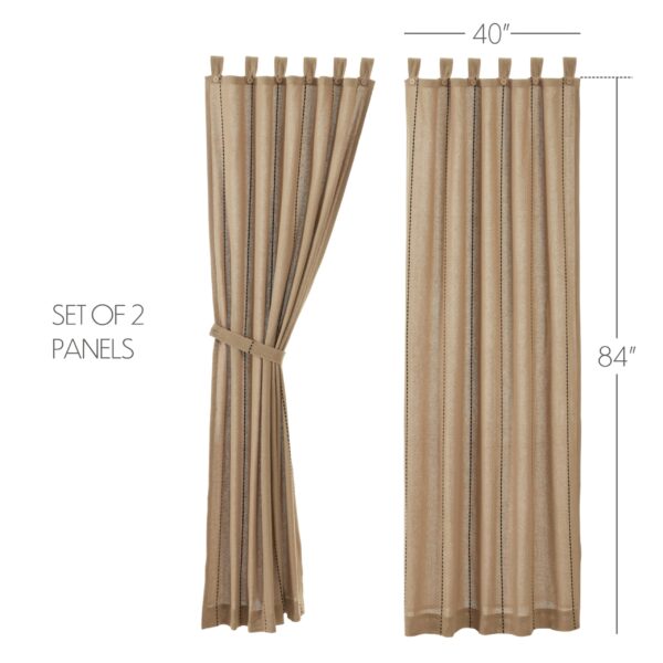 VHC-80503 - Stitched Burlap Natural Panel Set of 2 84x40