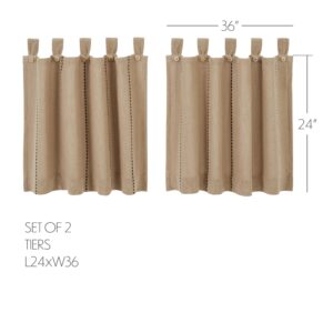 VHC-80505 - Stitched Burlap Natural Tier Set of 2 L24xW36