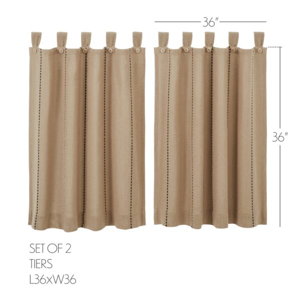 VHC-80506 - Stitched Burlap Natural Tier Set of 2 L36xW36