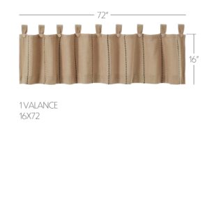 VHC-80508 - Stitched Burlap Natural Valance 16x72