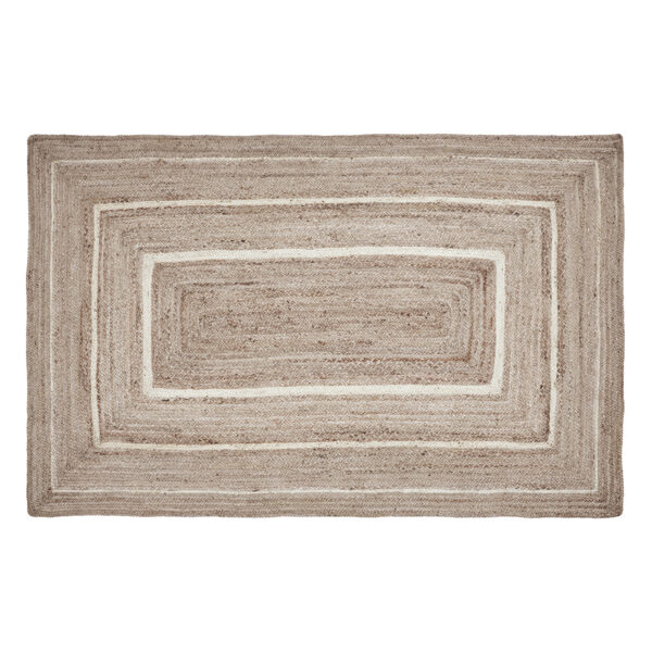 VHC-80378 - Natural & Creme Jute Rug Rect w/ Pad 60x96